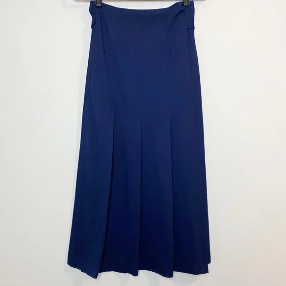 Tory Sport Blue Two Tone Wrap Maxi Skirt - Picture 3 of 14